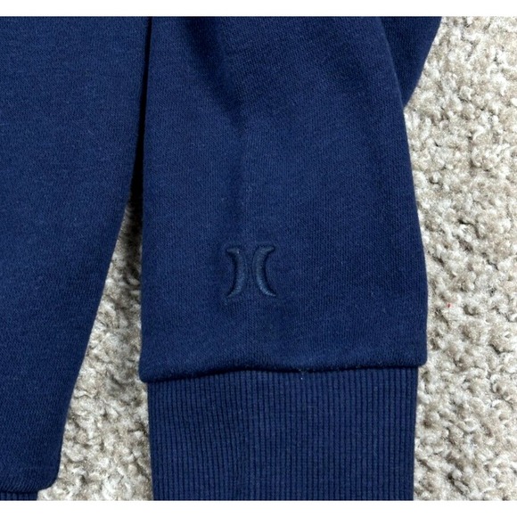 Hurley Hoodie Mens Large Blue Pullover Fleece Sweatshirt Long Sleeve Skate Surf - Picture 4 of 10